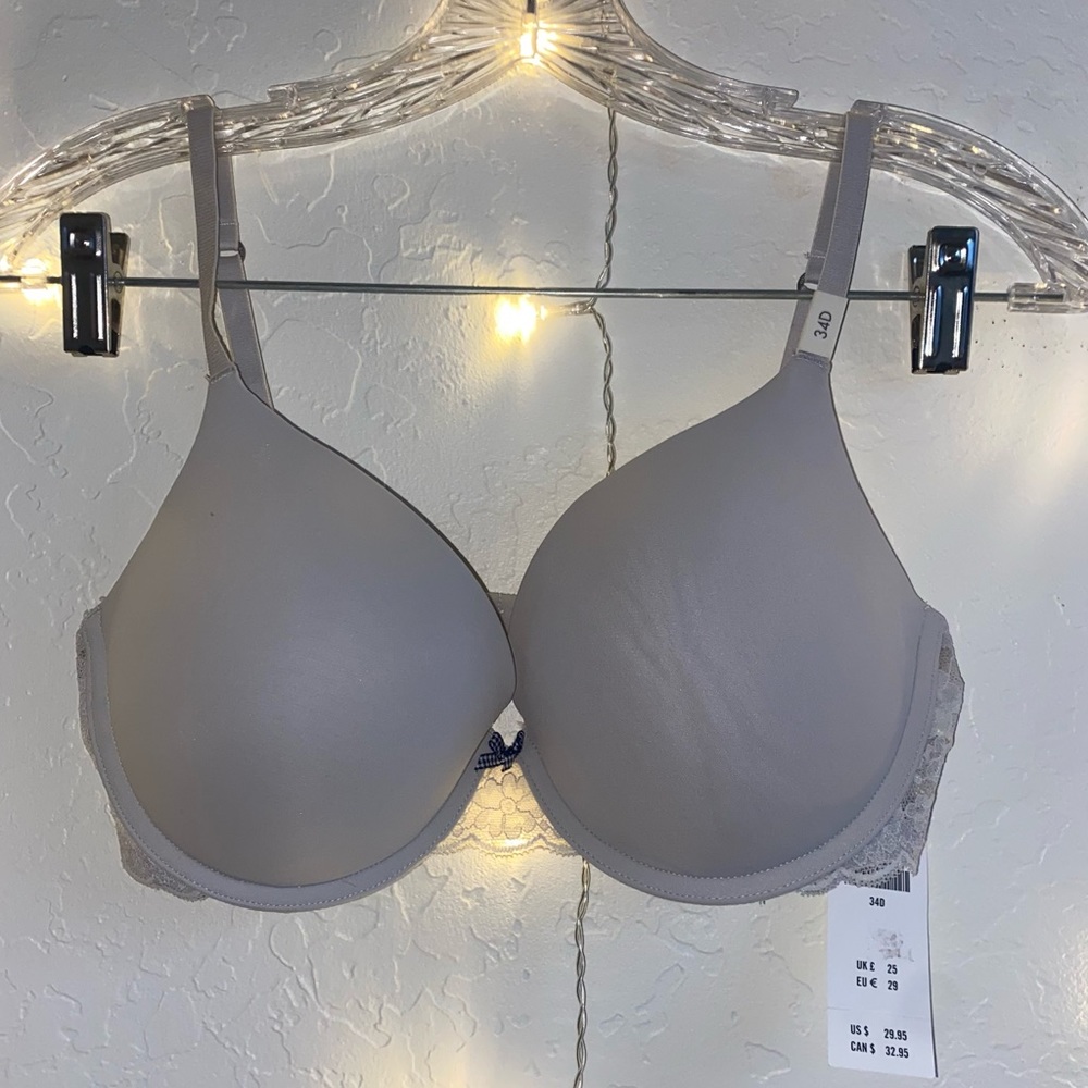 Gilly Hicks Grey Push Up Bra